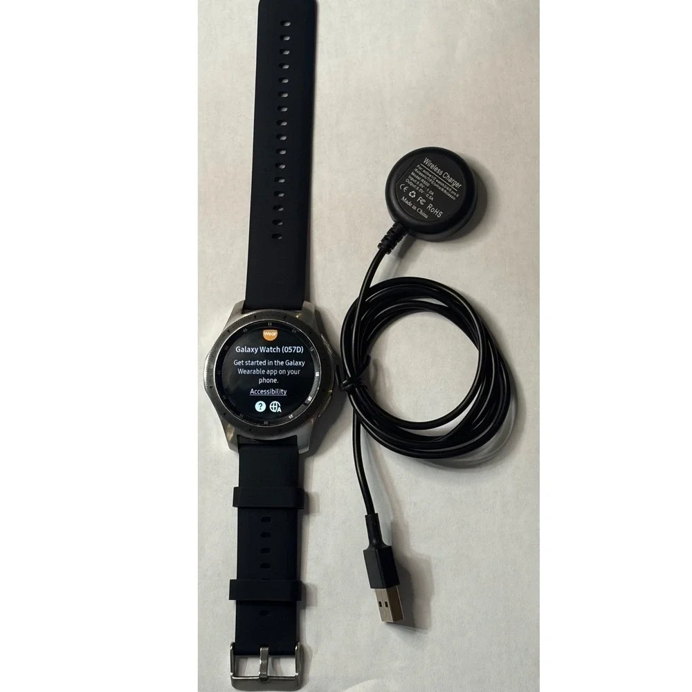Samsung Mens Galaxy Watch 46mm Silver Smartwatch SM-R800 Bluetooth